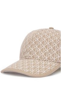 Calvin Klein Czapka z daszkiem Emblem Print W Leather Patch Cap LV04F5036G Beżowy. Kolor: beżowy. Materiał: bawełna. Wzór: nadruk #3