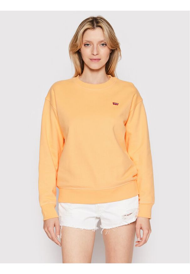 Levi's® Bluza Standard Fleece 24688-0053 Pomarańczowy Regular Fit. Kolor: pomarańczowy. Materiał: bawełna