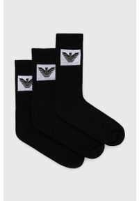 Emporio Armani Underwear Skarpetki (3-Pack) 303133.1A300 męskie kolor czarny. Kolor: czarny #1