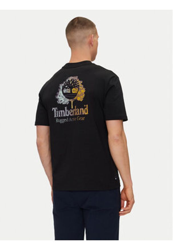 Timberland T-Shirt TB0A6DMA Czarny Regular Fit. Kolor: czarny. Materiał: bawełna