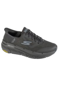 skechers - Buty do chodzenia męskie Skechers Slip ins Go Walk Flex Hands Up. Kolor: czarny. Materiał: tkanina, materiał. Szerokość cholewki: normalna. Sport: turystyka piesza