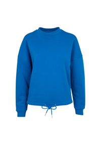 BUILD YOUR BRAND - Damska Bluza Z Kapturem Z Okrągłym Dekoltem. Typ kołnierza: kaptur. Kolor: niebieski