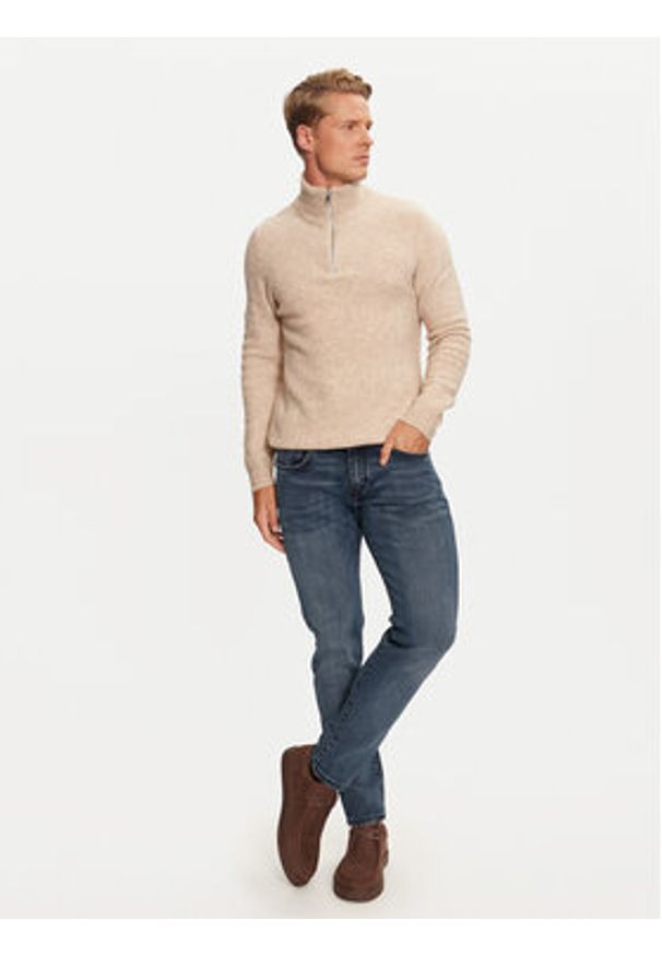 Baldessarini Sweter B4 30066/000/5174 Beżowy Regular Fit. Kolor: beżowy. Materiał: bawełna