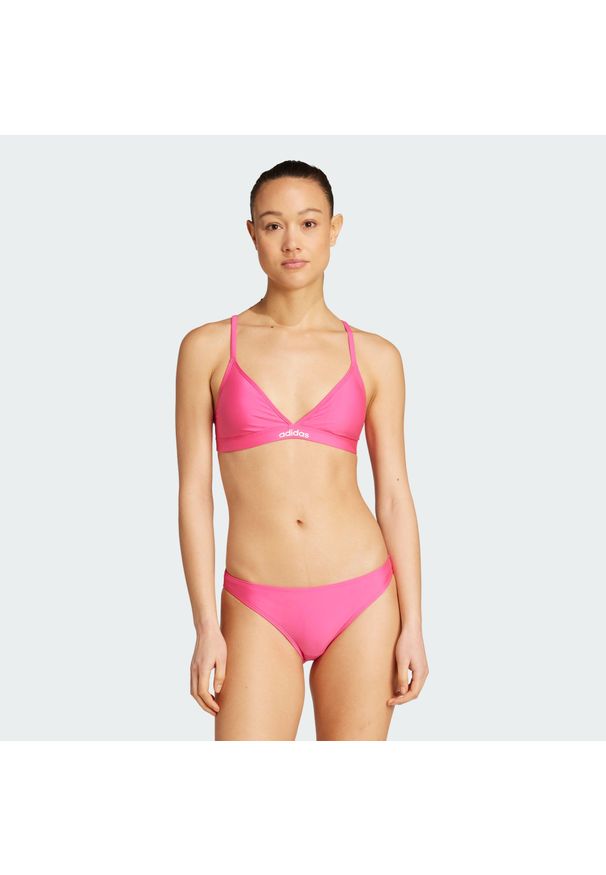 Adidas - Komplet bikini z ramiączkami regulowanymi w dwóch kierunkach Triangle. Kolor: pomarańczowy, wielokolorowy, biały