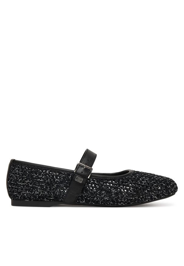 Baleriny Tommy Jeans. Kolor: czarny