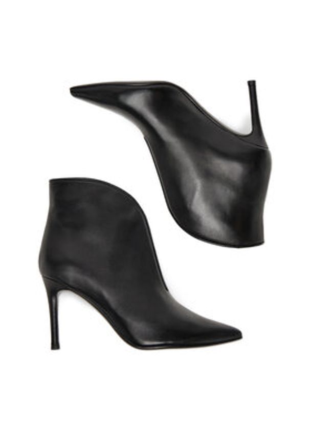 Eva Minge Botki EO-DREW-GLC9343-4.5-880-4 Czarny. Kolor: czarny. Materiał: skóra