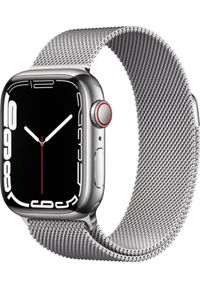APPLE - Smartwatch Apple Watch 7 GPS + Cellular 45mm Srebrny. Rodzaj zegarka: smartwatch. Kolor: srebrny