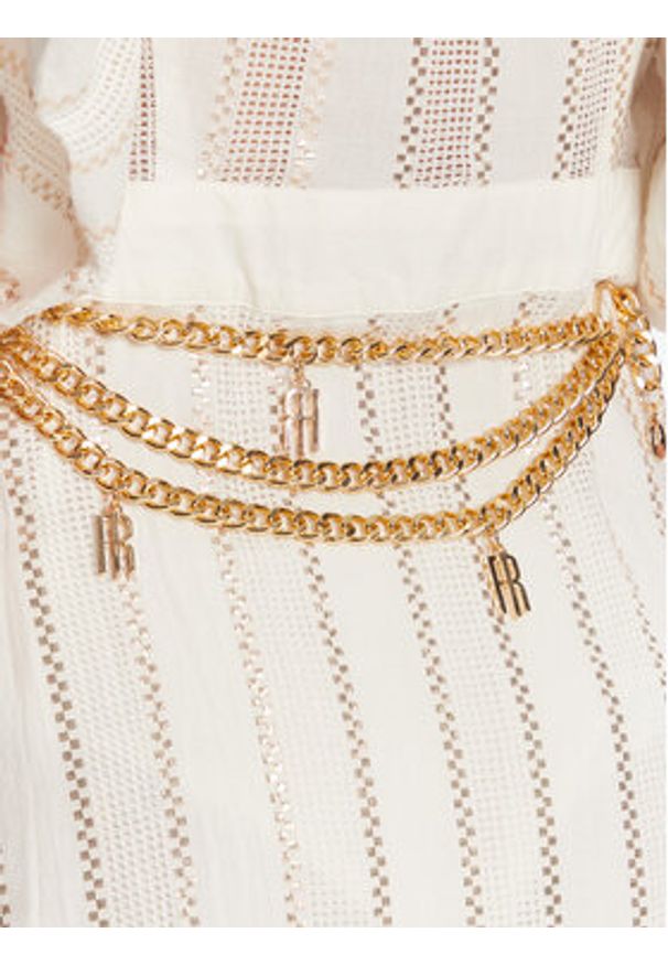 Fracomina Sukienka koszulowa FS25SD3003W403Q7 Biały Regular Fit. Kolor: biały. Materiał: bawełna. Typ sukienki: koszulowe