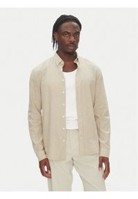 Lindbergh Koszula 30-203344B Beżowy Relaxed Fit. Kolor: beżowy. Materiał: bawełna #1