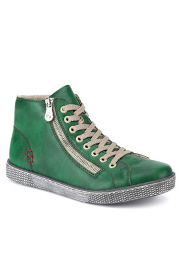Rieker Trampki Z1221-53 Zielony. Kolor: zielony. Materiał: skóra