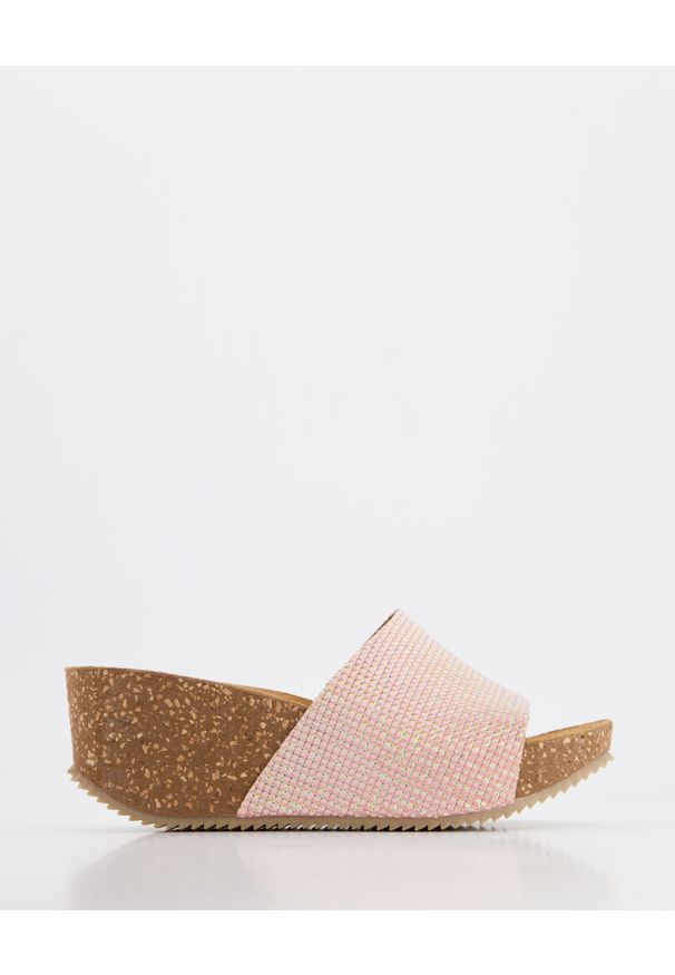 Venezia - KLAPKI NA KOTURNIE 5733 DIA CIPRIA. Materiał: skóra, syntetyk, zamsz. Obcas: na koturnie