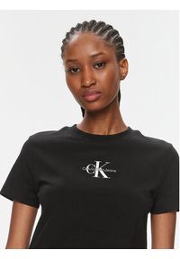 Calvin Klein Jeans T-Shirt Monologo Baby Tee J20J223113 Czarny Slim Fit. Kolor: czarny. Materiał: bawełna #4