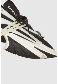 Balmain - BALMAIN Czarno-białe sneakersy damskie Unicorn. Kolor: czarny. Materiał: materiał, skóra #5