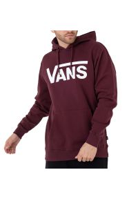 Bluza Vans Classic VN0A456BK1O1 - bordowa. Typ kołnierza: kaptur. Kolor: czerwony. Materiał: bawełna. Wzór: aplikacja, napisy. Styl: klasyczny