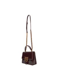 Pinko - PINKO Torebka Love One Top Handle Mini Light PE 25 PLTT 100071 A1UV Bordowy. Kolor: czerwony. Materiał: skórzane #3