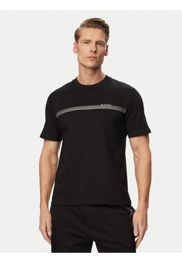 BOSS T-Shirt Authentic 50561470 Czarny Regular Fit. Kolor: czarny. Materiał: bawełna