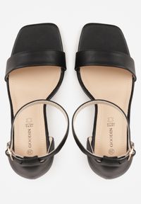 Renee - Czarne Sandały na Szpilce z Kwadratowym Noskiem Padove. Okazja: na co dzień. Kolor: czarny. Materiał: satyna. Obcas: na szpilce. Styl: casual #7