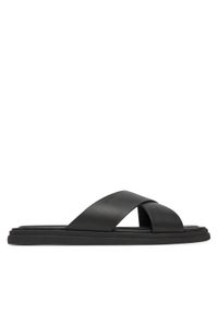Calvin Klein Klapki Criss Cross Sandal HM0HM01737 Czarny. Kolor: czarny. Materiał: skóra #1