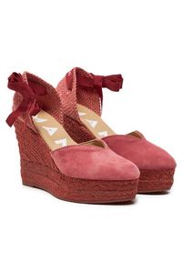 Manebi Espadryle Hamptons Heart-Shaped Wedge Espadrilles W 2.1 WH Różowy. Kolor: różowy. Materiał: zamsz, skóra #4