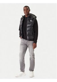 Karl Lagerfeld - KARL LAGERFELD Kamizelka 505023 554590 Czarny Regular Fit. Typ kołnierza: dekolt w karo. Kolor: czarny. Materiał: syntetyk #7