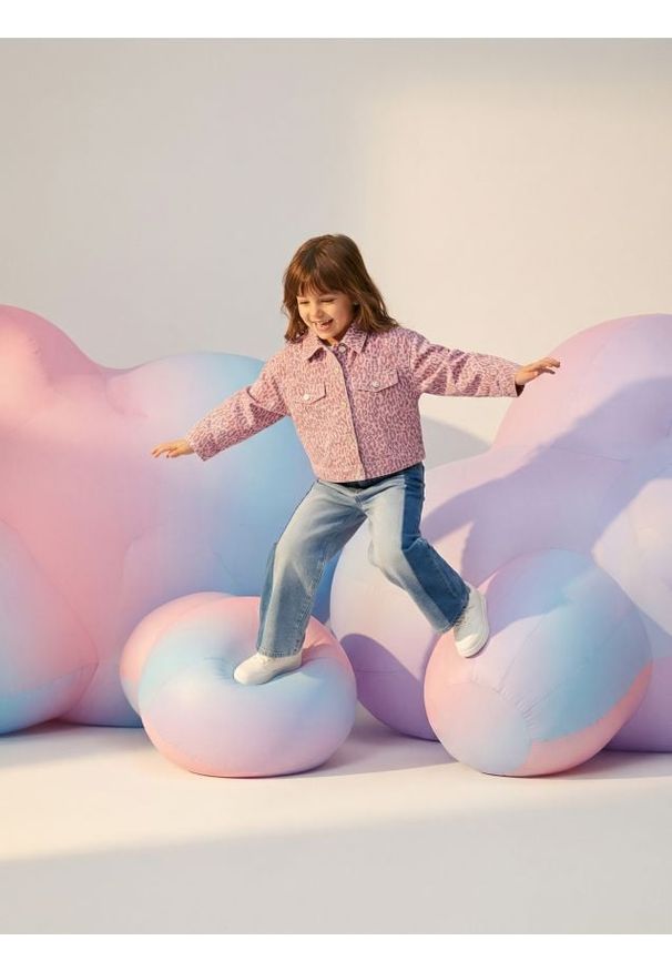 Sinsay - Katana jeansowa w panterkę - wielobarwny. Materiał: jeans. Wzór: motyw zwierzęcy