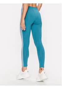 Adidas - adidas Legginsy Essentials 3-Stripes High-Waisted Single Jersey Leggings IL3378 Turkusowy. Kolor: turkusowy. Materiał: bawełna, jersey #3