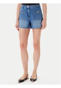 Morgan Szorty jeansowe 251-SHAMIZ Niebieski Slim Fit. Kolor: niebieski. Materiał: bawełna