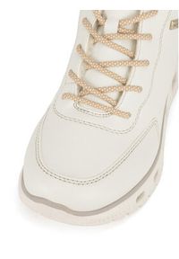 Rieker Botki M6010-80 Biały. Kolor: biały. Materiał: materiał #6