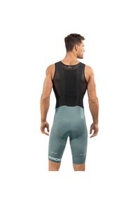 SIROKO - Męskie spodenki rowerowe z szelkami Kolarstwo Siroko BX Oberwald. Kolor: wielokolorowy, czarny, zielony. Materiał: nylon. Sport: kolarstwo