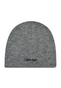 Calvin Klein Czapka Basic Wool No Fold Beanie K50K507444 Szary. Kolor: szary. Materiał: materiał
