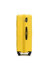 Wittchen - Duża walizka z ABS-u tłoczona. Kolor: żółty. Materiał: guma. Wzór: geometria. Styl: klasyczny #4