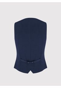 Pako Lorente - PAKO LORENTE – Gładka jednorzędowa kamizelka męska. Materiał: poliester, elastan, wiskoza. Wzór: gładki #5