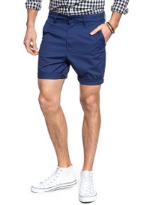 Lee - SPODENKI LEE SLIM CHINO SHORT FRENCH NAVY L73HHI84. Materiał: materiał