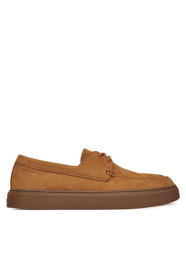 Calvin Klein Półbuty Hybrid Lace Up Boat Nu HM0HM01892 Brązowy. Kolor: brązowy. Materiał: zamsz, skóra