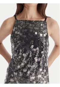 DKNY Sukienka koktajlowa DD54AN04 Srebrny Slim Fit. Kolor: srebrny. Materiał: syntetyk. Styl: wizytowy #4