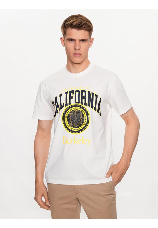 Only & Sons T-Shirt 22026328 Biały Regular Fit. Kolor: biały. Materiał: bawełna