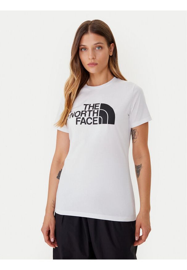 The North Face T-Shirt Easy NF0A8A6D Biały Regular Fit. Kolor: biały. Materiał: bawełna