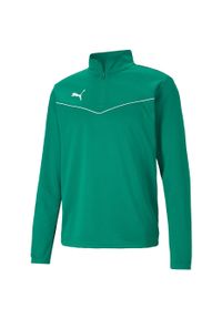 Bluza piłkarska męska Puma teamRISE 1 4 Zip Top. Kolor: biały, zielony, wielokolorowy. Sport: piłka nożna #1