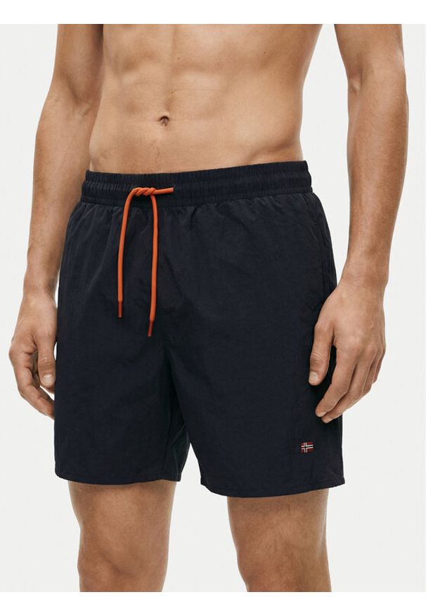 Napapijri Szorty kąpielowe V-Haldane NP0A4HRZ Granatowy Regular Fit. Kolor: niebieski. Materiał: syntetyk