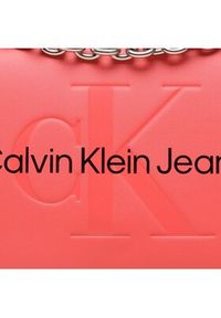 Calvin Klein Jeans Torebka Sculpted Ew Flap Conv25 Mono K60K607198 Koralowy. Kolor: pomarańczowy. Materiał: skórzane #5