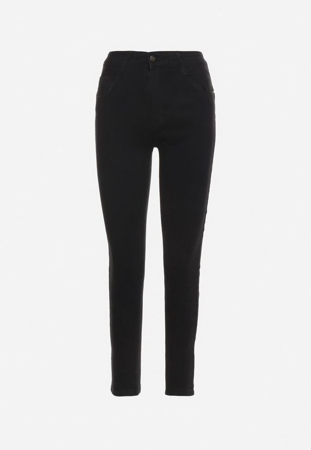 Born2be - Czarne Jeansy Skinny Bawełniane Push-Up Torialdia. Okazja: na co dzień. Stan: podwyższony. Kolor: czarny. Styl: elegancki, casual