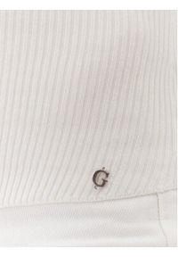 Guess Sweter W3YR25 Z37J2 Biały Slim Fit. Kolor: biały. Materiał: wiskoza