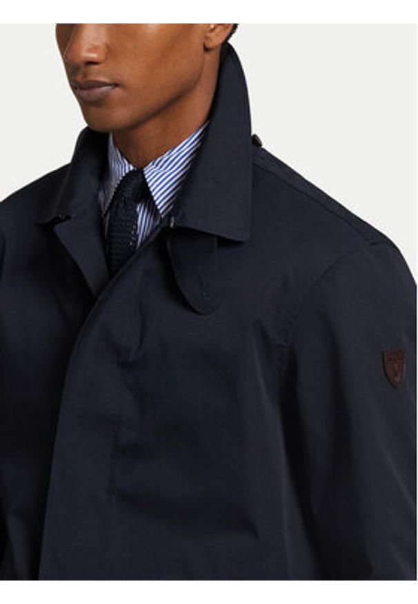 Polo Ralph Lauren Płaszcz przejściowy 710914247002 Granatowy Regular Fit. Typ kołnierza: polo. Kolor: niebieski. Materiał: syntetyk, bawełna