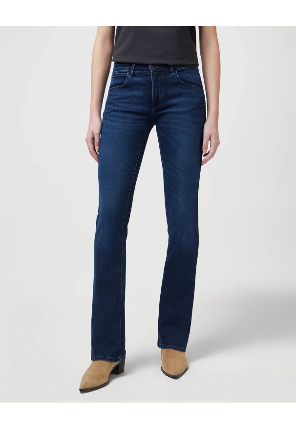 Wrangler - DAMSKIE SPODNIE WRANGLER BOOTCUT NIGHTSHADE 112342797