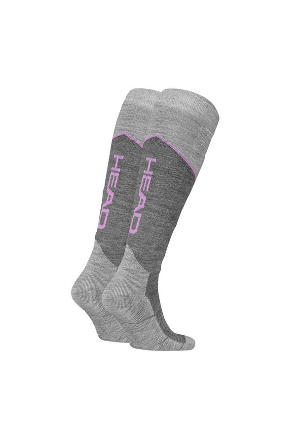 Head - Skarpety narciarskie dla dorosłych HEAD Kneehigh 2 pary. Kolor: fioletowy. Materiał: poliamid, wełna, akryl, elastan. Wzór: melanż. Sport: narciarstwo