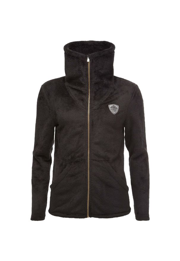 WOMEN'S HEALTH - Bluza damska Loap Charia polar — zamek pełny, stojący kołnierz, czarna XL. Kolor: czarny. Materiał: polar, poliester