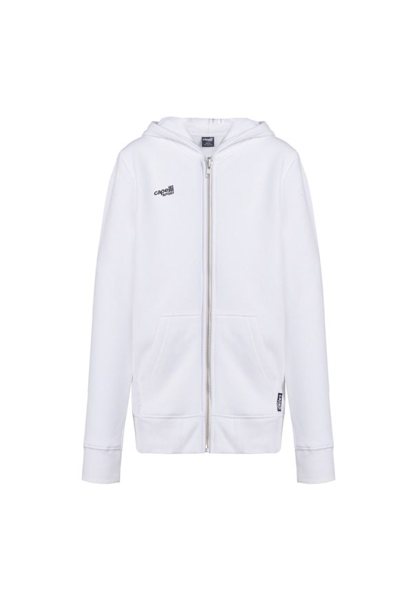 CAPELLI SPORT - Bluza piłkarska dziecięca Capelli Basics Youth Zip Hoodie. Kolor: biały. Sport: piłka nożna