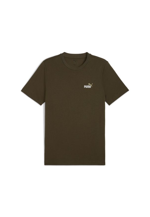 Koszulka z małym logo Puma N° 1 Essentials. Kolor: zielony. Wzór: haft. Sport: fitness