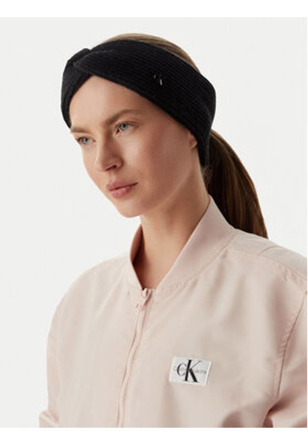 Calvin Klein Opaska materiałowa LV04F8039G Czarny. Kolor: czarny. Materiał: wełna