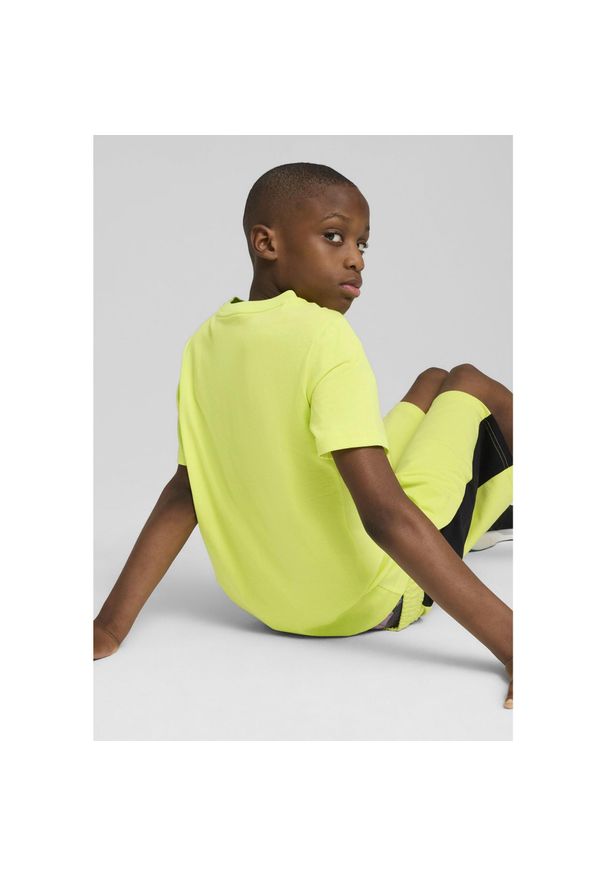 Puma - Młodzieżowa koszulka Active Sports z grafiką PUMA Lemon Sherbert Yellow. Kolor: żółty. Materiał: guma. Wzór: nadruk
